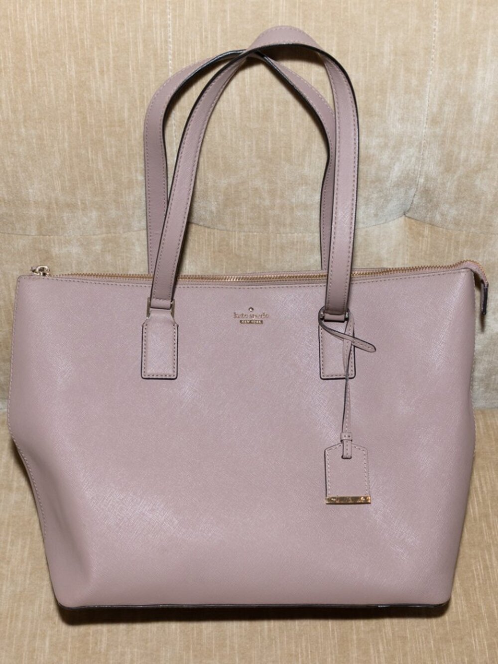 Kate Spade Taupe Saffiano Leather Tote and coordinating Wallet